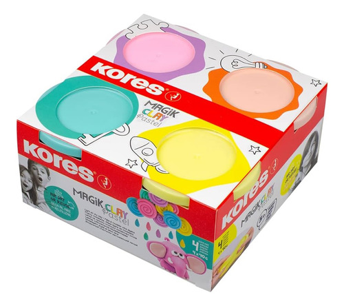 Masa Moldeable Tipo Play Doh Colores Pastel 4 Botes 40g C/ U