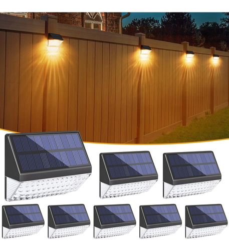 Niorsun Solar Fence Lights Warm White Y Rgb Solid Color Glow