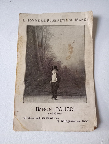 Tarjeta Postal Antigua Francesa. Baron Paucci (messina)