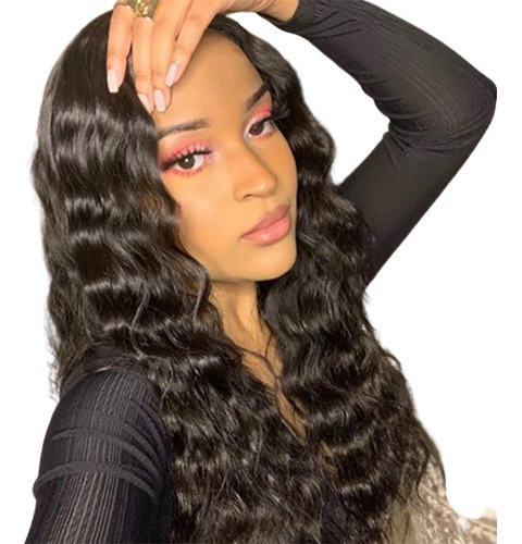 Peruca Feminina Afro Preta Longa Encaracolada