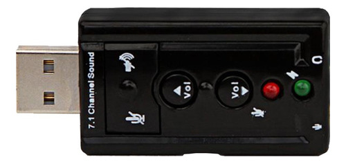Tarjeta de sonido externa Pc Note Usb 7.1 canales Universal Plug Play Color Color