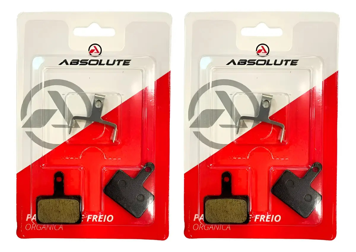 Kit 02 Pares Pastilha Freio Disco Absolute Abs-01s2 Orgânica Mt200