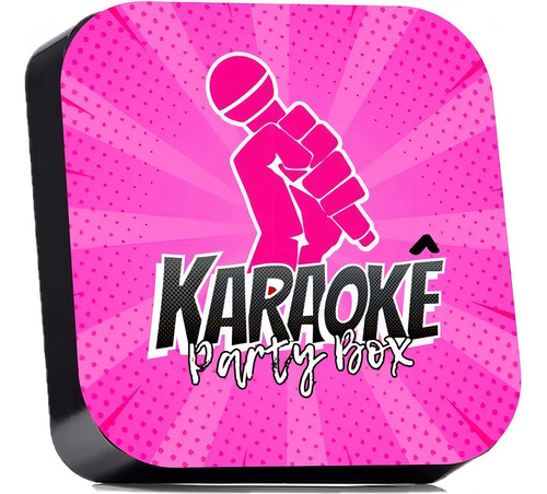 Karaoke Party Box Rosa +de 1000 Músicas +2 Microfones