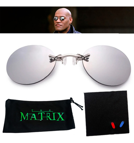 Lentes De Morfeo Con Funda De The Matrix Ciberpunk Plata