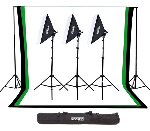 Studiopro 3000w Continuous Output Softbox Lighting Kit With