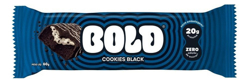 Barra De Proteína Bold Cookies Black 20g - Sem Açúcar