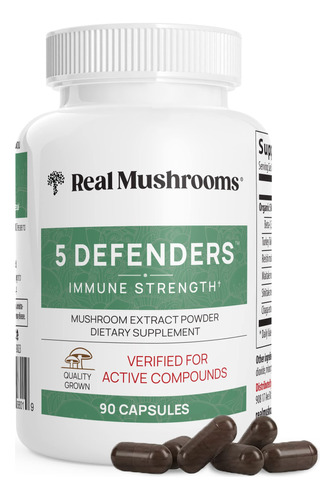 5 Suplementos Defender - Chaga, Shiitake, Maitake, Cola De P