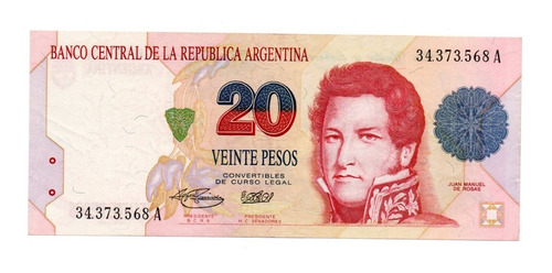 Billete Argentina 20 Pesos Convertibles 1er Dis Bottero 3055