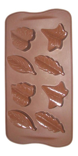 Molde Silicon Hojas Bombones Chocolate 8 Pzs  Fondant