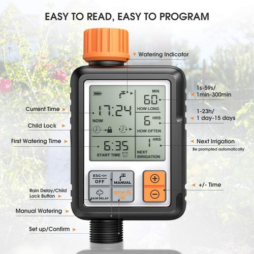Imagen 4 de 9 de Temporizador De Agua Programable 3 Sistema De Riego De