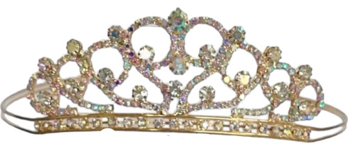 Corona Para Niña Con Centro Corazon En Oro Tornasol