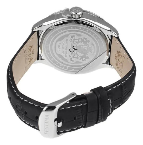 Reloj Festina F16573/3 Original Negro Plateado Negro (Usado)