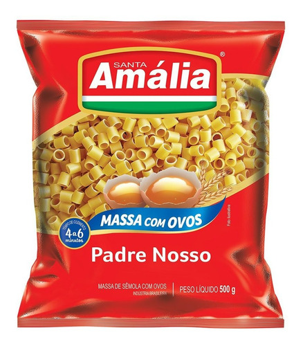 Macarrão Padre Nosso Com Ovos 500g Santa Amália