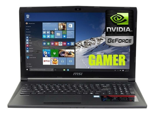 Notebook Gamer Msi I7 7700 Ssd 512gb Geforce Gtx 1050 Tranza