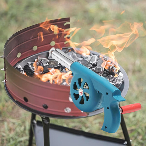 Bom Churrasqueira Ventilador De Ar De Manivela Ventilador