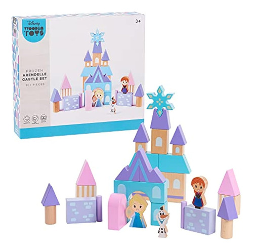 Disney Wooden Toys Frozen Arendelle Castle Block Set, 30+ Pi