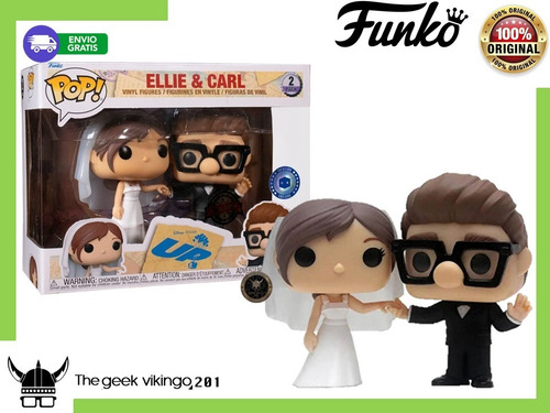 Funko Pop Ellie & Carl Boda 2 Pack Up Disney Pop In A Box Ex
