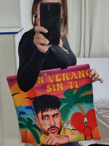 Imagen 6 de 6 de Bolso Bad Bunny Un Verano Sin Si Bolsa De Tela