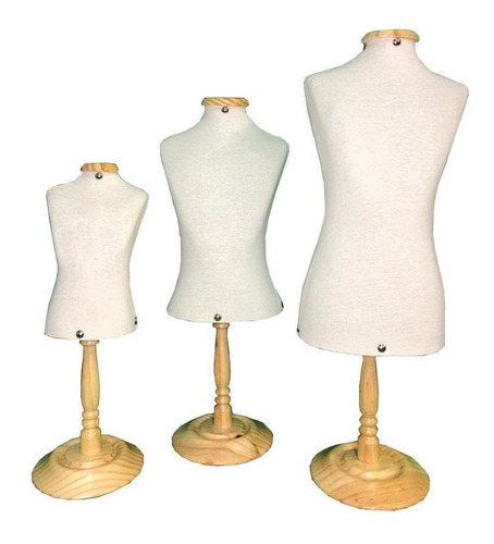 1 Mini Busto Expositor De Roupa Pet P Preto Com Pedestal