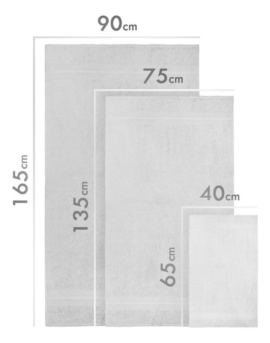 Paquete De 3 Toallas De Baño Gris