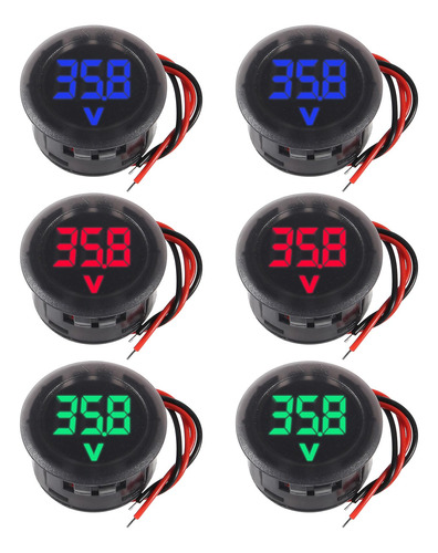 Medidor De Voltaje Para Automóvil De 6 Pzas Cc De 4 A 100 V