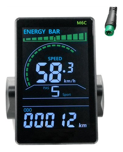 Medidor De Pantalla Lcd Para Bicicleta Eléctrica M6c, 24 V-6