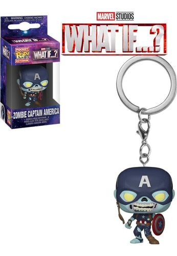 Funko Pop! Keychain Marvel Whats If.? Zombie Capitán América