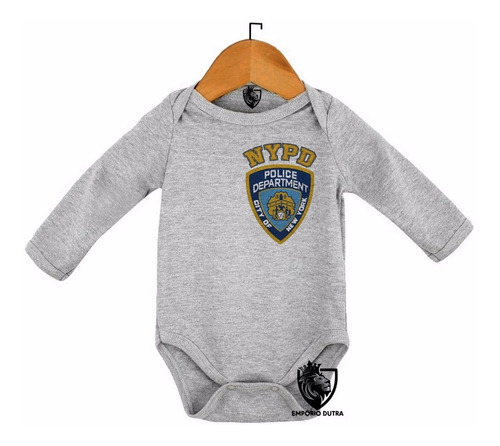 Body Bebê Baby Roupa Nenê Nydp Policia Bope Nova York Milita