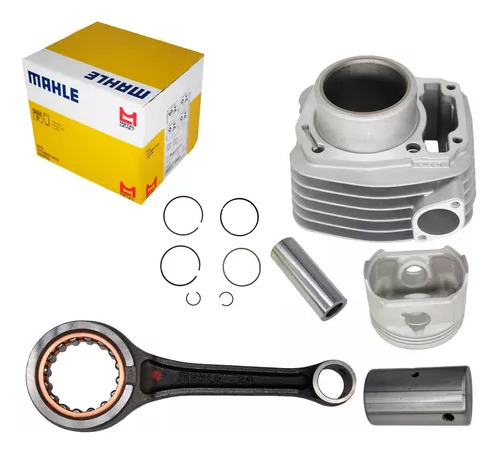 Kit Motor Camisa Pistão Biela Cg 160 Fan 2021 Mahle