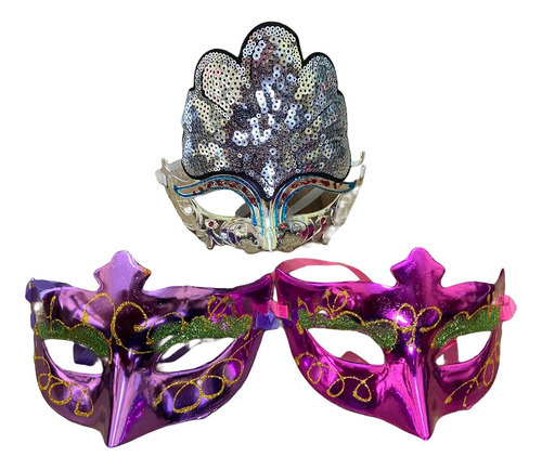 Mascara Fantasia Carnaval Coloridas Kit Com 10 Unidades