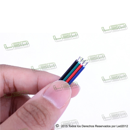 Imagen 4 de 6 de Cable Rgb 1mt.. Para Tira Led U Otros... 4 Cables. Por Metro