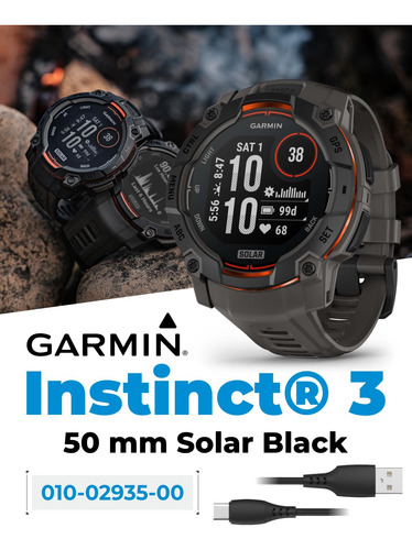 Reloj Inteligente Wearable4u Garmin Instinct 3 Solar 50 Mm N