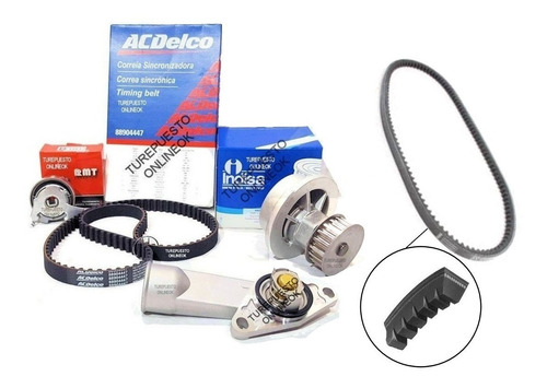 Kit Distribucion Termostato +correa En V Chevrolet Corsa 1.6