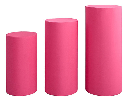 3 Uds Cubiertas De Pedestal Cilíndrico Soporte De Zócalo