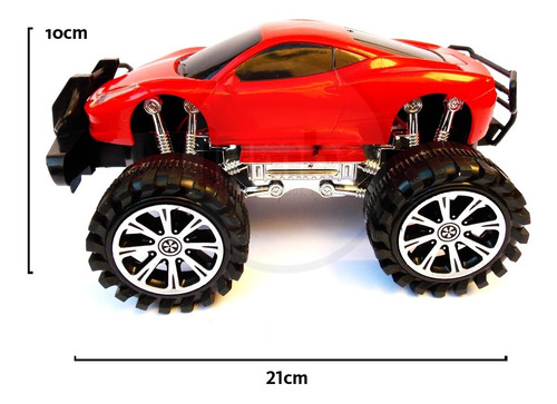 Camioneta 4x4 Radio Control Tracción 4 Ruedas Rojo Amarillo