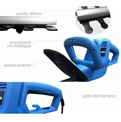 Imagen 2 de 7 de Cortacerco Electrico Gamma Espada 460 Mm G1860 600 Watts