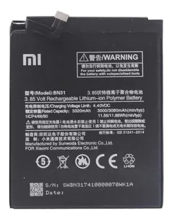 B.ateria Xiaomi Redmi S2 Mi A1 5x Mdg2 Bn31 Original Gtia Me