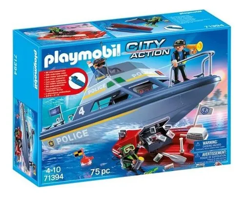 Playmobil policia con lancha new arrivals