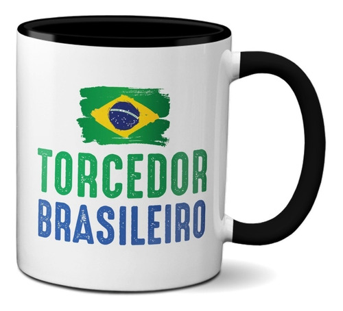 Caneca Torcedor Brasileiro Bandeira Jogo Brasil Copa Color