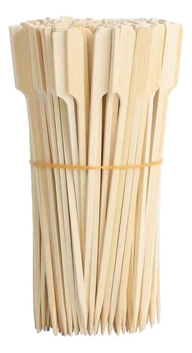 100 Peças Espetos De Bambu Espetos De Pá De Madeira 15cm