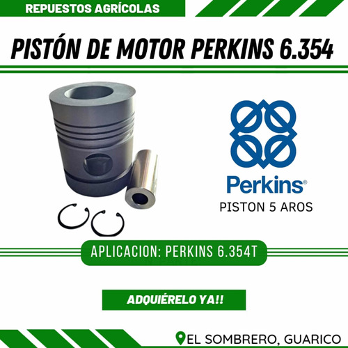 Piston De Motor Perkins 6.354 De 5 Aros