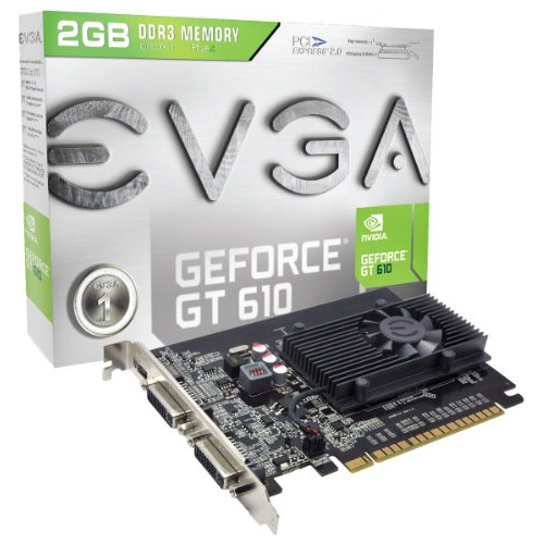 Evga Geforce Gt 610 2048mb Ddr3, Dvi, Mini-hdmi, Tarjeta Grá