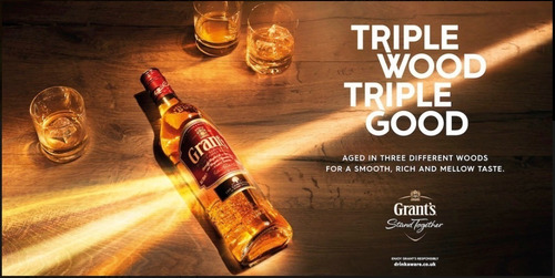 Imagen 4 de 5 de Whisky Grants Triple Wood 750ml Con Estuche - Sufin