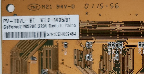 Placa Video Xfx Nvidia Geforce 2 Mx200 32mb Agp (Usado)