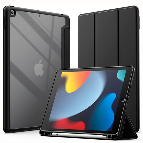 Funda Smart iPad 10.2 7ma / 8va / 9na Gen Transparente Blac