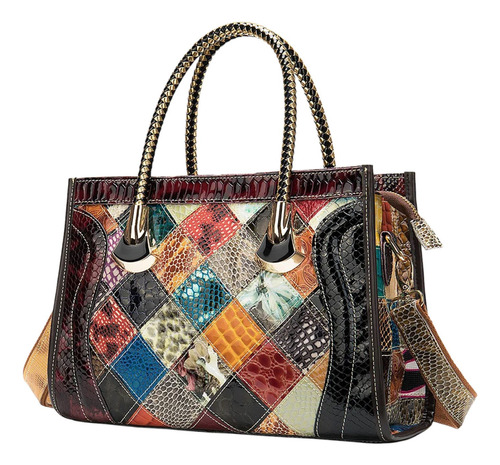 Cartera Patchwork Cuero 