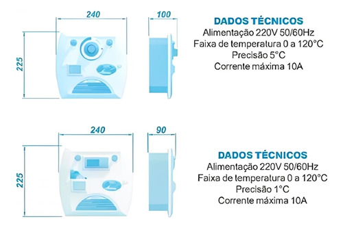 Comando Digital Para Sauna Vapor Compact Line Sodramar