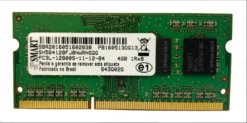 Memória Ram 4gb Notebook Ddr3l Pc3l 12800s 1600mhz Original (Usado)