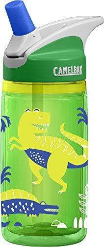 Camelbak Eddy Kids Botella De Agua Aislada, Dino Verde, .4 L