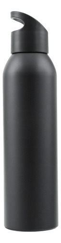 Botella Deportiva Aluminio Penguin 650 Ml Tapa Rosca Negra Color Negro